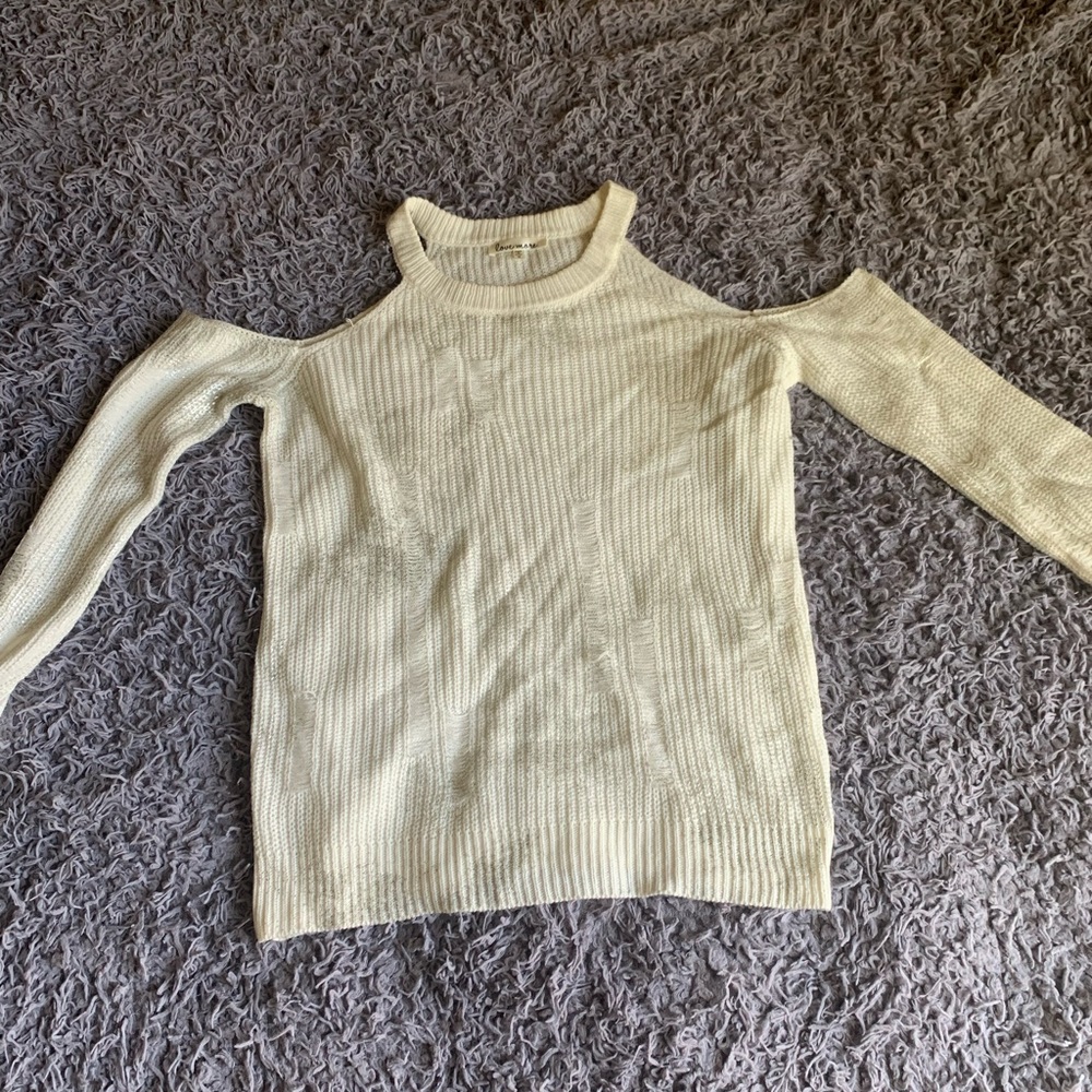 Shoulderless Knitted Sweater